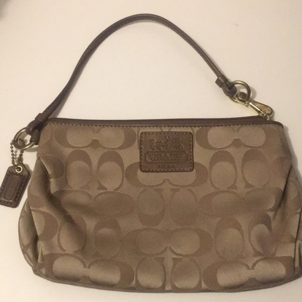 Coach signature wristlet